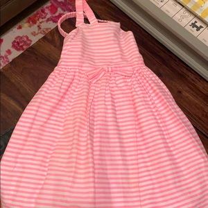 Rachel Riley Pink and White Stripped Dress